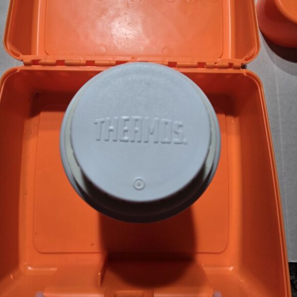 Vintage Orange New Kids On The Block Plastic Lunch Box & Thermos - Picture 10 of 13